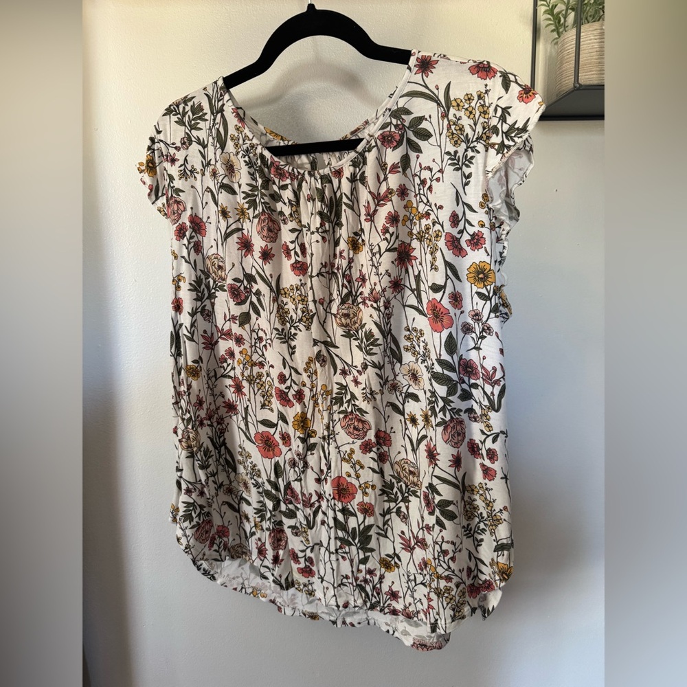Floral Print Women's Top - Multicolor
